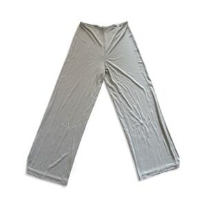Emporio Armani  Wide-Leg Gray Minimalist business casual  old money trousers